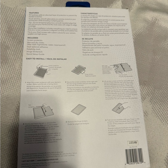 Insignia iPad Hard‎ Screen Protector. New in box. 10th Generation.9H Hardness. - Picture 8 of 11